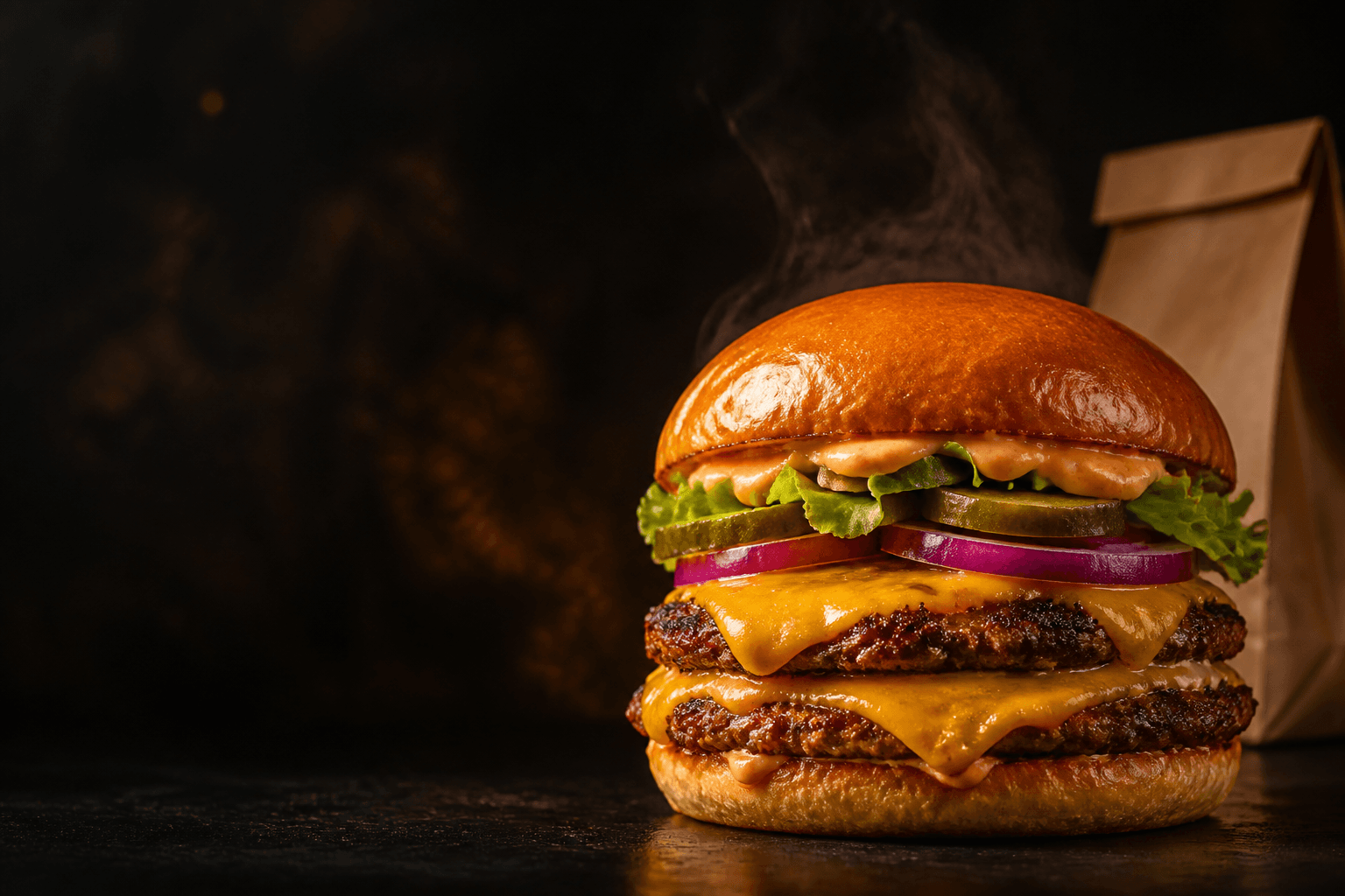 Bre Local çift köfteli hamburger